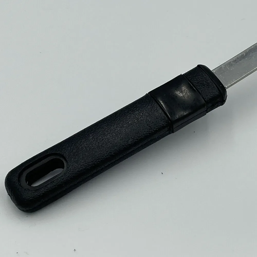Best Results EKCO Stainless Slotted Kitchen Spoon Cooking Black Plastic Handle